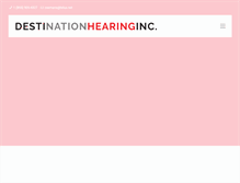 Tablet Screenshot of destinationhearing.com